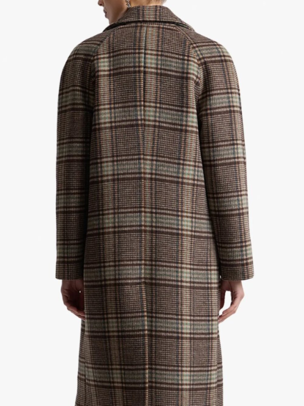 NWT $288 Avec Les Filles plaid Walker Long Coat - Picture 5 of 7